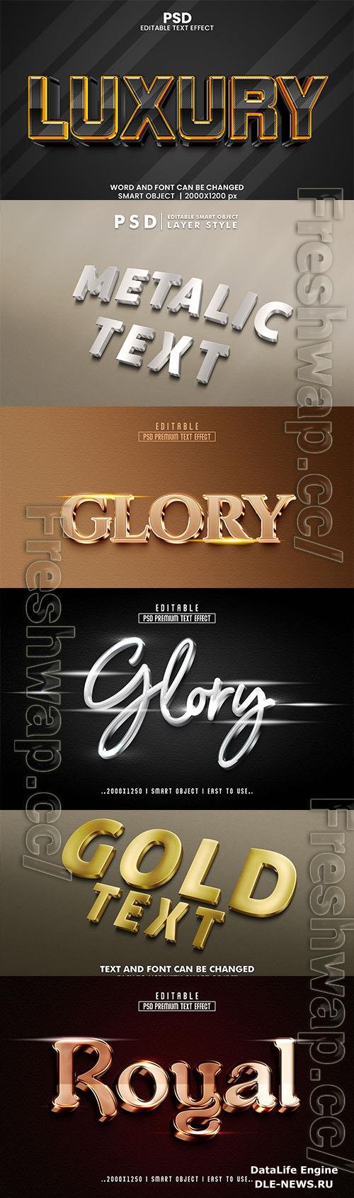 Psd style text effect editable set vol 48