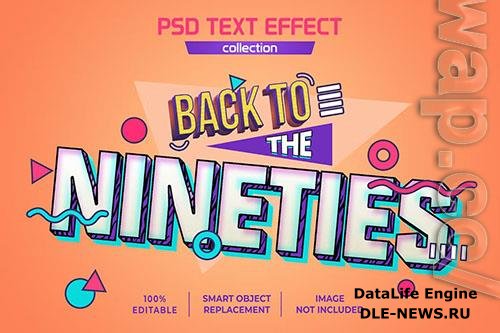 Back to nineties vintage retro 3d Text Efffect